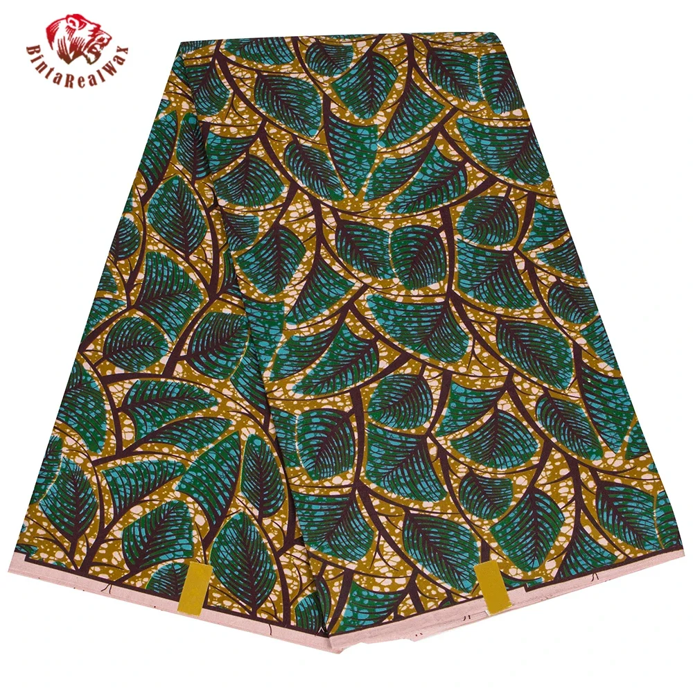 Sewing Batik Fabric - Ткань с Африканским принтом листьев из